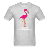 5032 1/4S Titusville Flamingo Man PREMIUM TSHIRT - heather gray