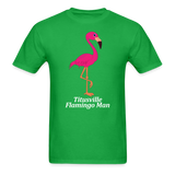 5032 1/4S Titusville Flamingo Man PREMIUM TSHIRT - bright green